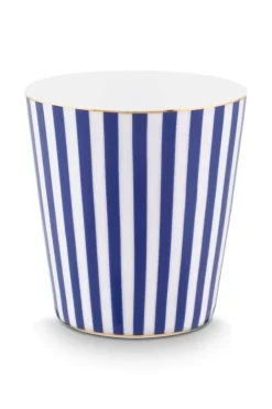 Porzellan Sets|Pip Studio Royal Stripes Tasse & Teebeutelablage Blau