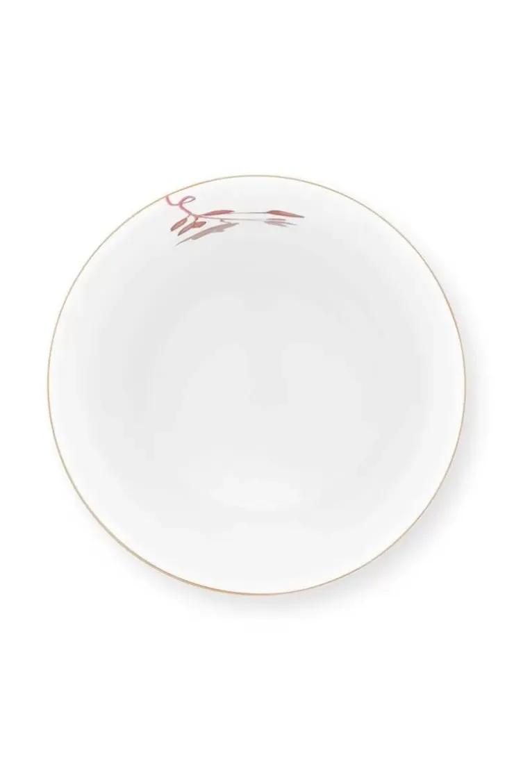 Kaffeetassen|Pip Studio Royal Stripes Tasse Blumen Dunkelrosa