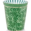 Porzellan Sets|Pip Studio Royal Stripes Tasse Blumen & Teebeutelablage Grun