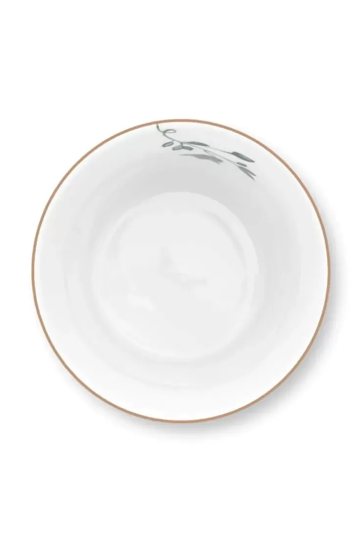 Porzellan Sets|Pip Studio Royal Stripes Tasse Blumen & Teebeutelablage Grun