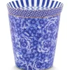 Porzellan Sets|Pip Studio Royal Stripes Tasse Blumen & Teebeutelablage Blau