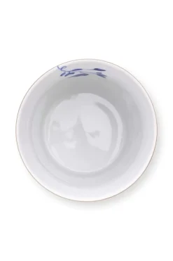 Porzellan Sets|Pip Studio Royal Stripes Tasse Blumen & Teebeutelablage Blau