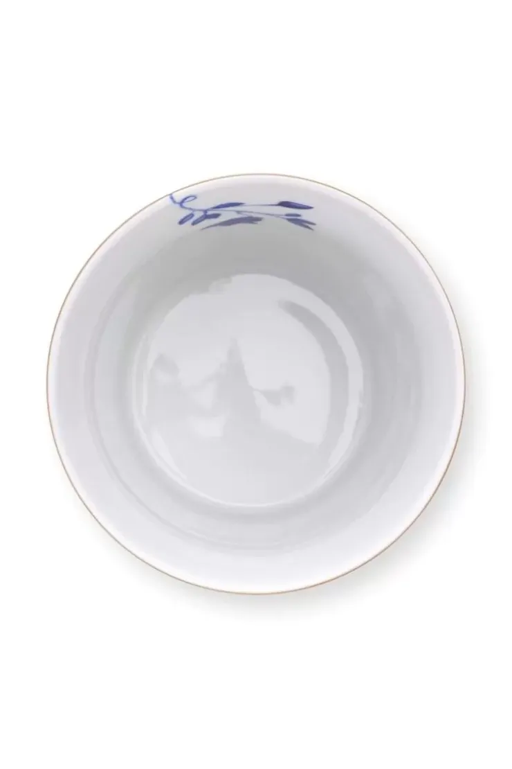 Porzellan Sets|Pip Studio Royal Stripes Tasse Blumen & Teebeutelablage Blau