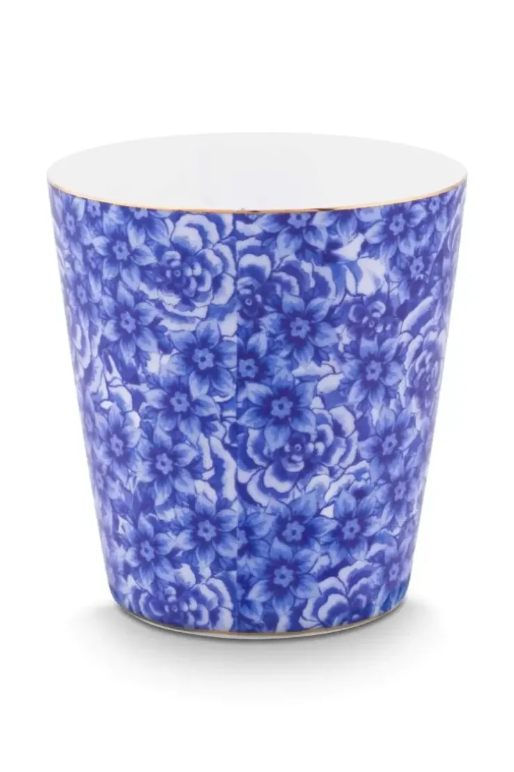 Porzellan Sets|Pip Studio Royal Stripes Tasse Blumen & Teebeutelablage Blau