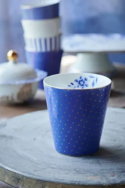 Kaffeetassen|Pip Studio Royal Stripes Tasse Dots Blau