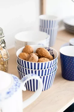 Kaffeetassen|Pip Studio Royal Stripes Tasse Dots Blau