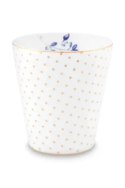 Kaffeetassen|Pip Studio Royal Stripes Tasse Dots S Weis