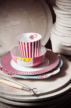 Kaffeetassen|Pip Studio Royal Stripes Tasse Dunkel Rosa