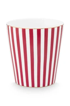 Kaffeetassen|Pip Studio Royal Stripes Tasse Dunkel Rosa