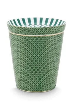 Porzellan Sets|Pip Studio Royal Stripes Tasse Fliesen & Teebeutelablage Grun