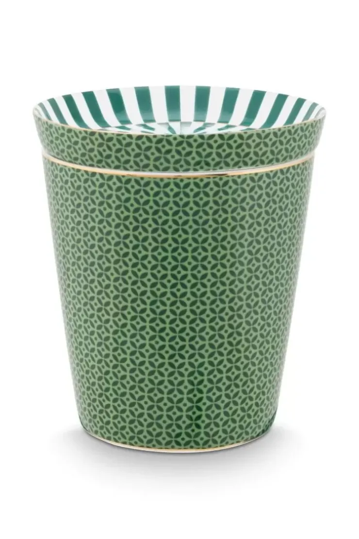 Porzellan Sets|Pip Studio Royal Stripes Tasse Fliesen & Teebeutelablage Grun