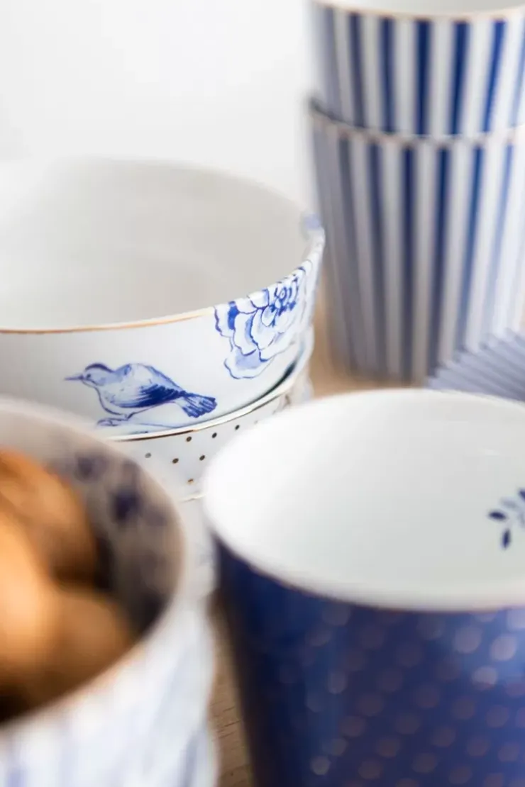 Kaffeetassen|Pip Studio Royal Stripes Tasse Klein Blau