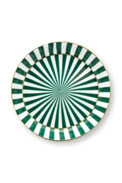 Porzellan Sets|Pip Studio Royal Stripes Tasse Punkte & Teebeutelablage Grun