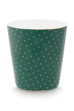 Porzellan Sets|Pip Studio Royal Stripes Tasse Punkte & Teebeutelablage Grun