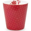 Kaffeetassen|Pip Studio Royal Stripes Tasse Punkte Dunkel Rosa