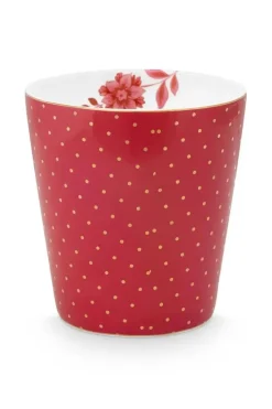Kaffeetassen|Pip Studio Royal Stripes Tasse Punkte Dunkel Rosa