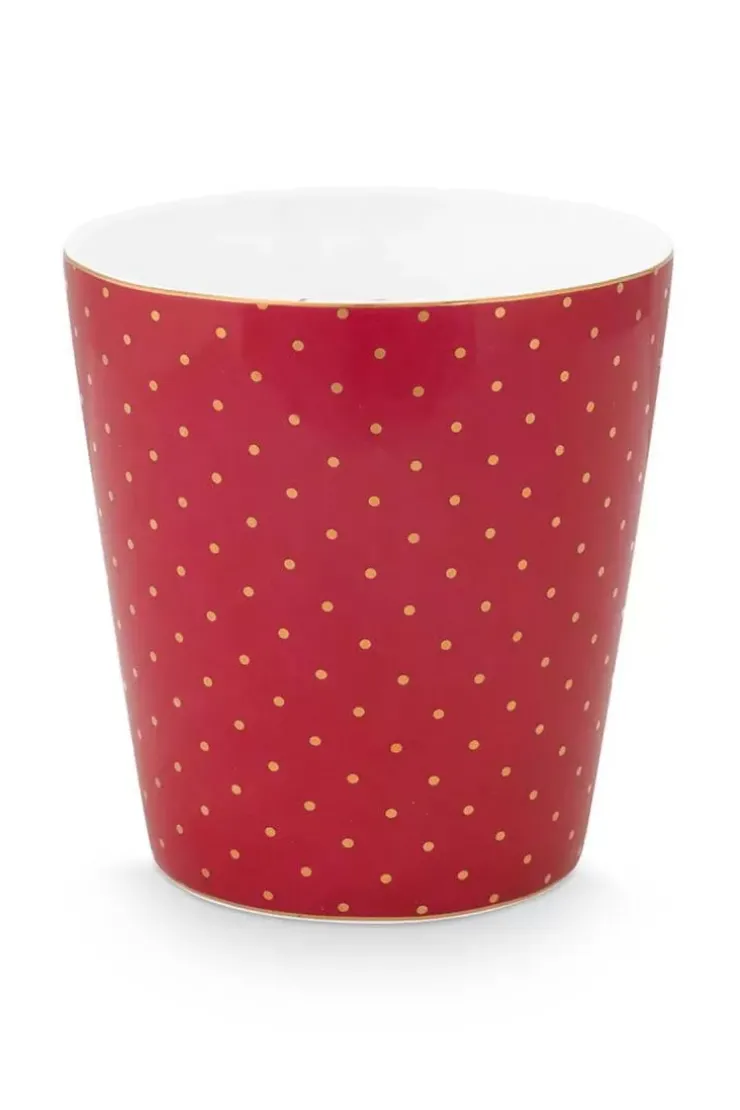 Kaffeetassen|Pip Studio Royal Stripes Tasse Punkte Dunkel Rosa
