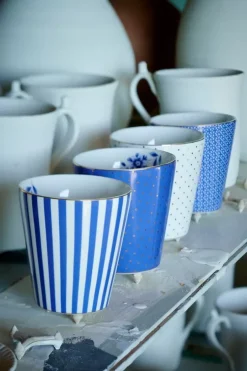 Kaffeetassen|Pip Studio Royal Stripes Tasse Tiles Blau