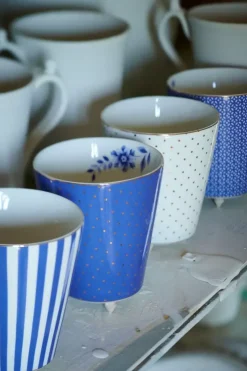 Kaffeetassen|Pip Studio Royal Stripes Tasse Tiles Blau