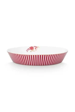 Tiefe Teller|Pip Studio Royal Stripes Tiefer Teller Dunkelrosa 21.5Cm
