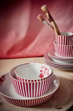 Tiefe Teller|Pip Studio Royal Stripes Tiefer Teller Dunkelrosa 21.5Cm