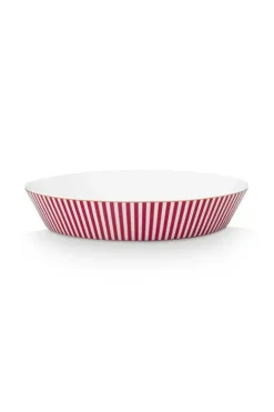Tiefe Teller|Pip Studio Royal Stripes Tiefer Teller Dunkelrosa 21.5Cm