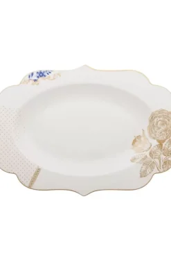 Servierschalen|Pip Studio Royal White Oval Servierschale 40 Cm