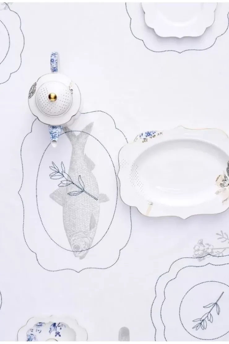 Servierschalen|Pip Studio Royal White Oval Servierschale 40 Cm