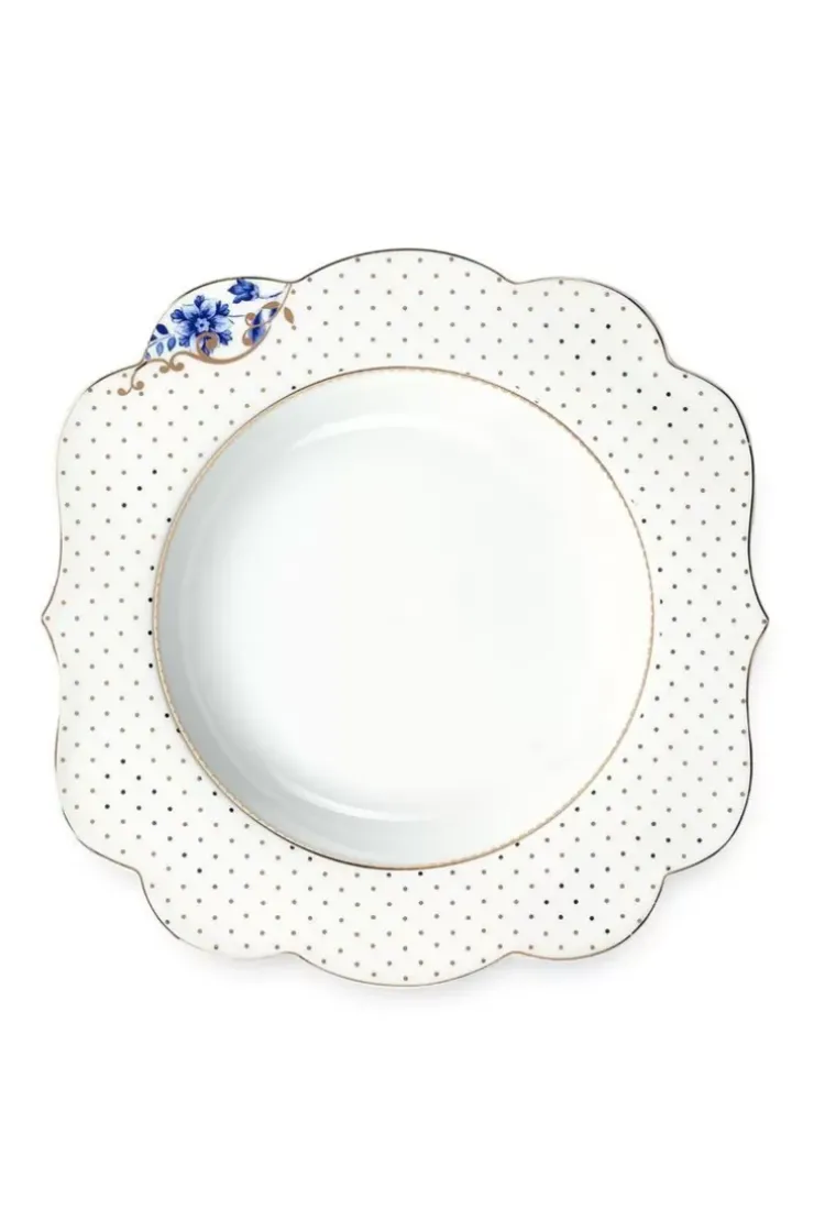 Tiefe Teller|Pip Studio Royal White Suppenteller Golden Dots 23,5 Cm