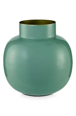 Grose Vasen|Pip Studio Runde Metall Vase 25 Cm Grun
