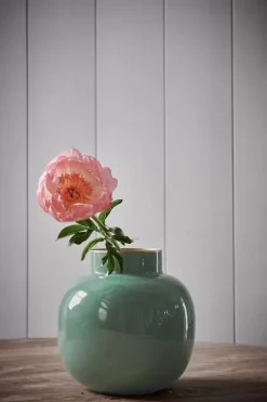 Grose Vasen|Pip Studio Runde Metall Vase 25 Cm Grun
