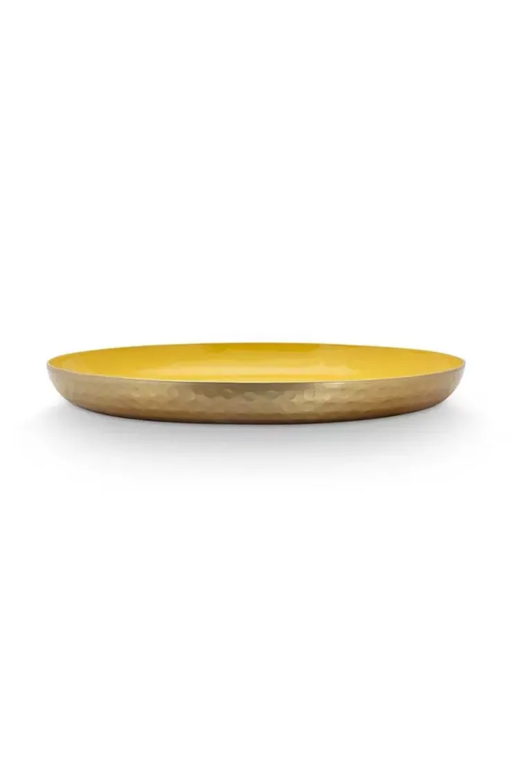 Schale Und Tabletts|Pip Studio Schale Emailliert 30Cm Gelb