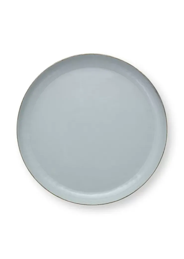Schale Und Tabletts|Pip Studio Schale Emailliert Hell 30 Cm Blau