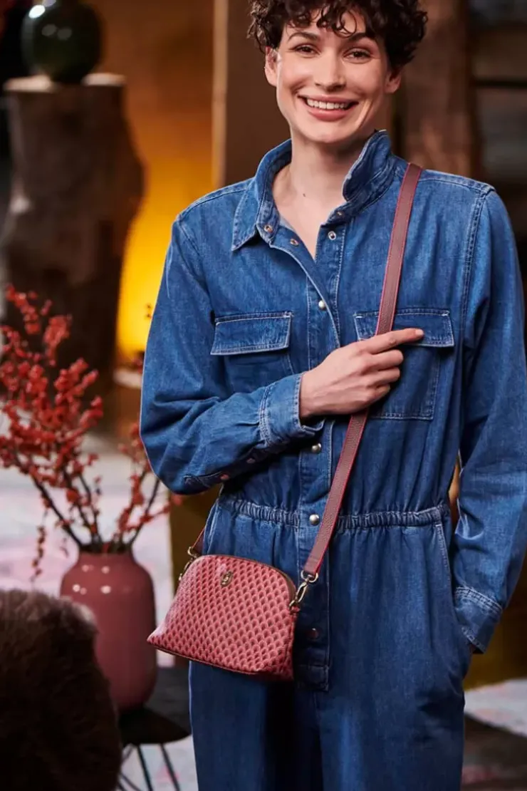 Ümhangetaschen|Pip Studio Schultertasche Klein Suki Dunkel Rosa