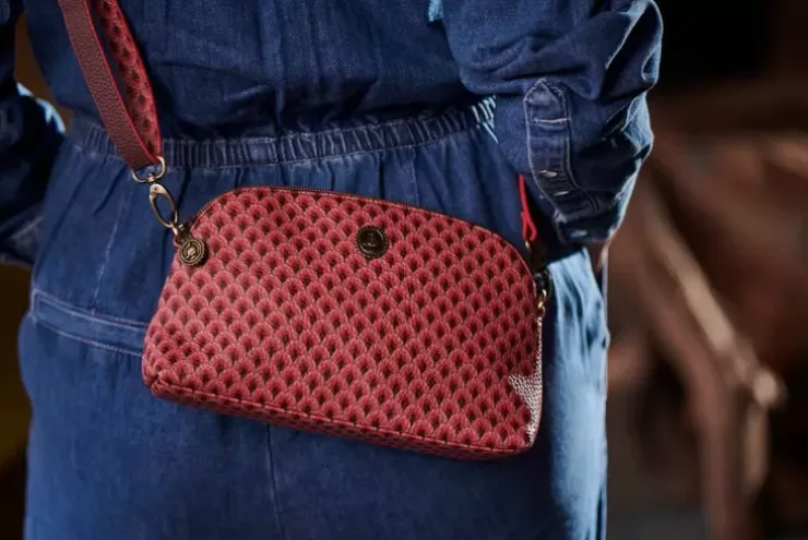 Ümhangetaschen|Pip Studio Schultertasche Klein Suki Dunkel Rosa