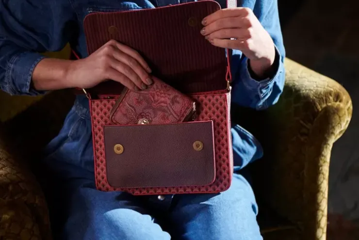 Ümhangetaschen|Pip Studio Schultertasche Kyoto Festival Dunkel Rosa