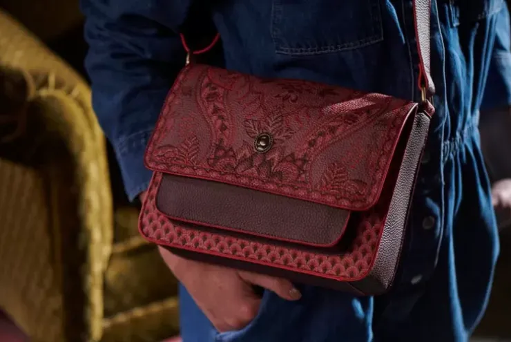 Ümhangetaschen|Pip Studio Schultertasche Kyoto Festival Dunkel Rosa
