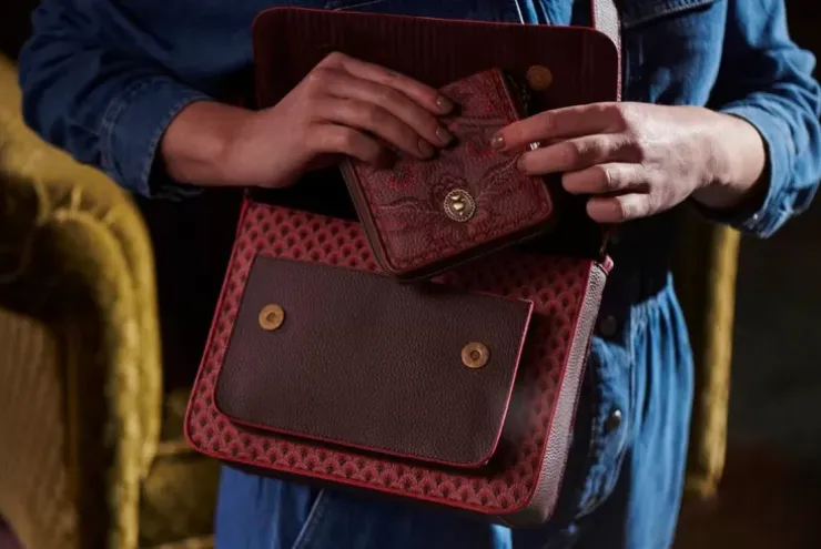 Ümhangetaschen|Pip Studio Schultertasche Kyoto Festival Dunkel Rosa