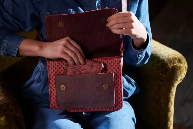 Ümhangetaschen|Pip Studio Schultertasche Kyoto Festival Dunkel Rosa