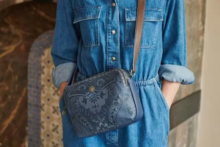 Ümhangetaschen|Pip Studio Schultertasche Medium Kyoto Festival Blau
