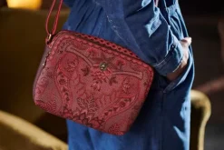 Ümhangetaschen|Pip Studio Schultertasche Medium Kyoto Festival Dunkel Rosa