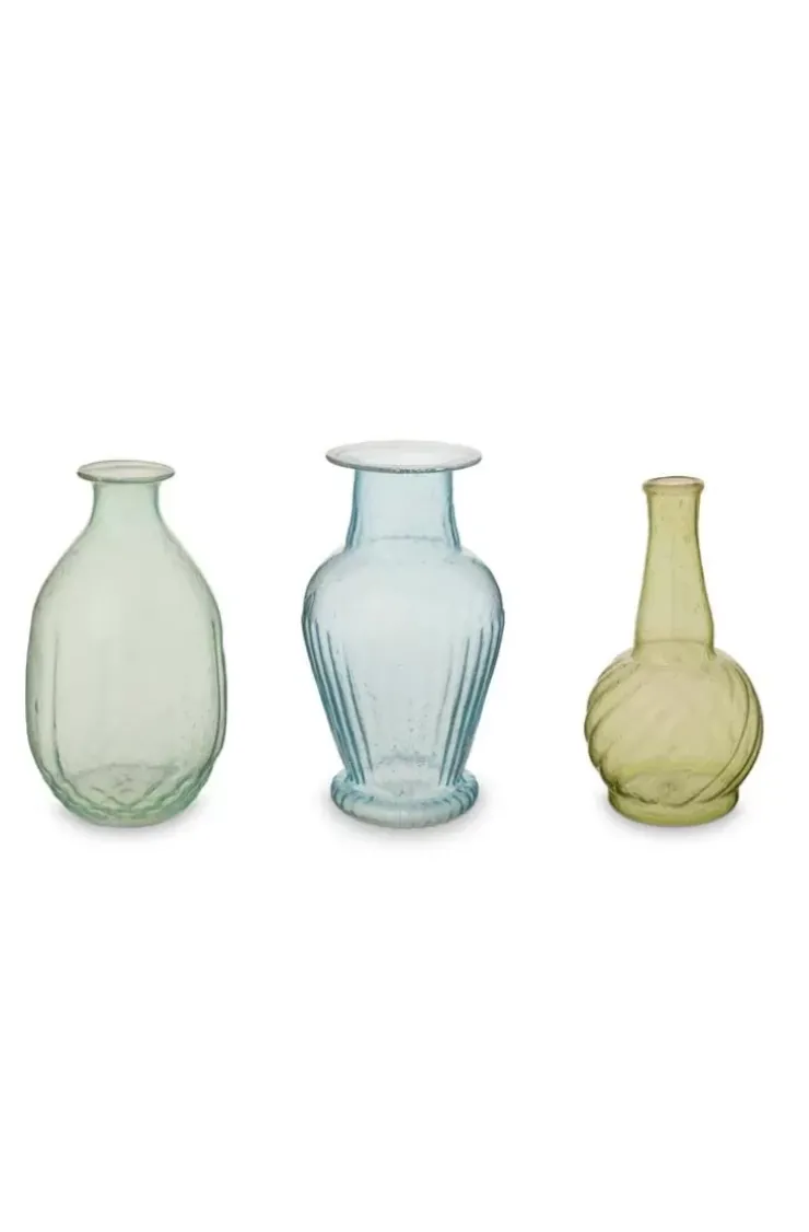 Sale Sets|Pip Studio Set/3 Vasen Glas M Grun