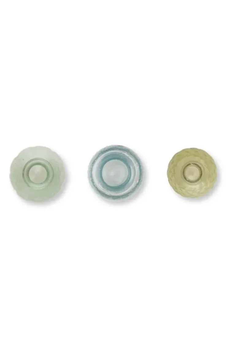 Sale Sets|Pip Studio Set/3 Vasen Glas M Grun