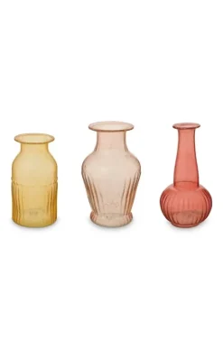 Sale Sets|Pip Studio Set/3 Vasen Glas S Rosa