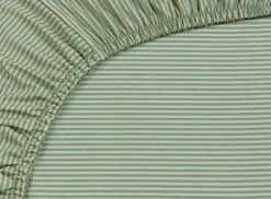 Laken|Pip Studio Spannbettlaken Duo Stripe Khaki