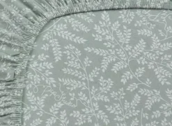 Laken|Pip Studio Spannbettlaken Leafy Grun