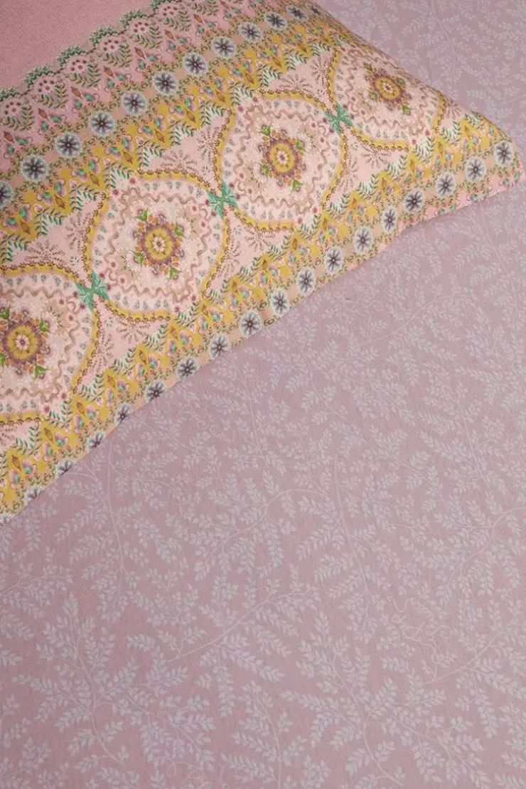 Laken|Pip Studio Spannbettlaken Leafy Rosa