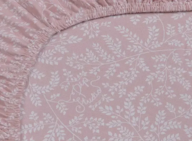 Laken|Pip Studio Spannbettlaken Leafy Rosa