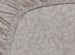 Laken|Pip Studio Spannbettlaken Leafy Khaki Beige