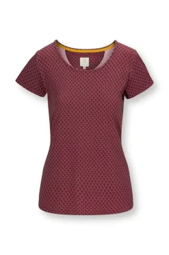 Sportshirts|Pip Studio Sport Top Kurze Armel Suki Dunkel Rot